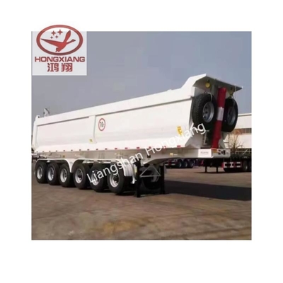 Non auto-dumping Tri-Axles Double Side Dump Tipper Semi-trailer Disegno piatto
