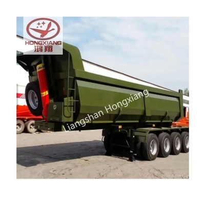 Progettazione 3/4 assi 40ft parete laterale semirimorchio letto piatto chiuso carico Dump Truck rimorchio