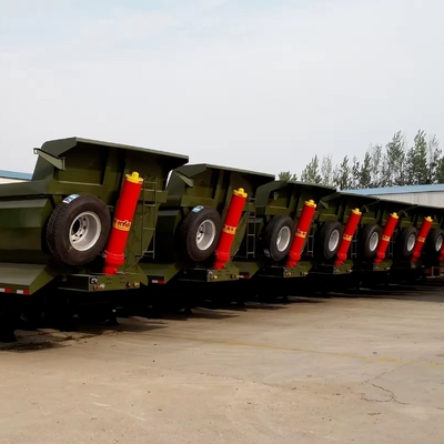 45cbm 40 60 tonnellate U-formato End Rear Tipper Dump Semi Truck Trailers 13500X3000X1550 mm