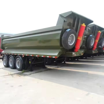 45cbm 40 60 tonnellate U-formato End Rear Tipper Dump Semi Truck Trailers 13500X3000X1550 mm