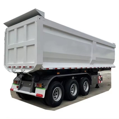45cbm 40 60 tonnellate U-formato End Rear Tipper Dump Semi Truck Trailers 13500X3000X1550 mm