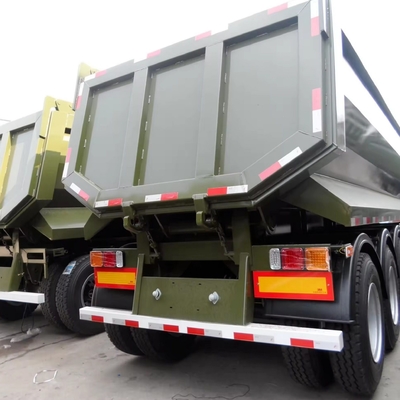 2 assi di rimorchio con cappello posteriore 50 tonnellate camion di scarico semirimorchio tipo di sospensione a braccio crociato