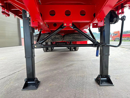 Semi rimorchio a letto basso con rampa 4 3 assi 40FT 100t Heavy Duty Flatbed Lowboy Truck Trail