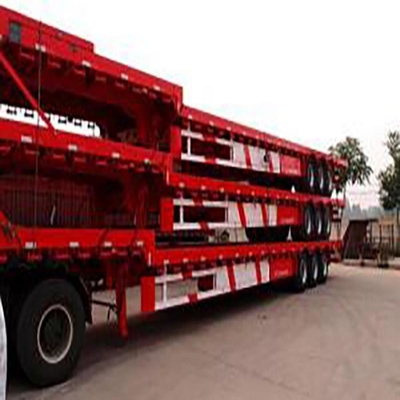 20FT 40FT Container Transport Semi-trailer a letto basso con design a letto piatto e materiali