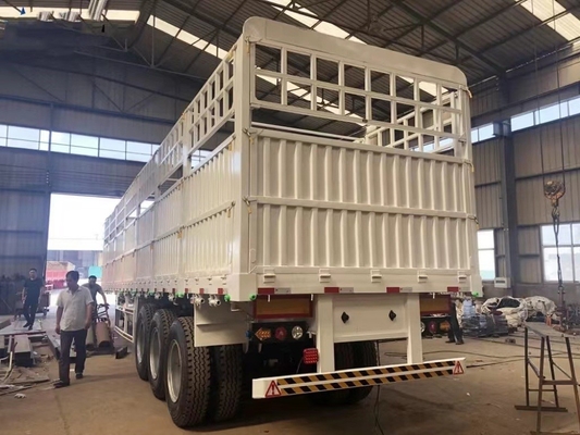 Fence Trailer Semi-Trailer con 8.12.16 pneumatico numero 3 asse 5,8 tonnellate