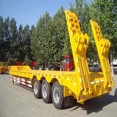 2 assi 30 tonnellate Chassis a letto basso semirimorchio a letto piatto basso con gambe di atterraggio a due velocità