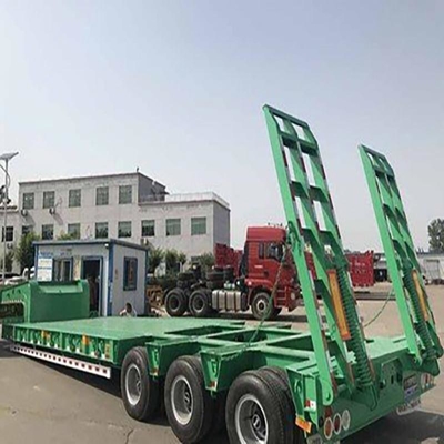 Leggio di atterraggio due velocità carico pesante lowboy lowbed rimorchio per il trasporto di macchine pesanti