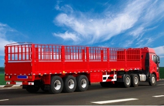 40 piedi 60 tonnellate Highwall Recinzione rimorchi per il bestiame Box Grade Light Duty 2 assi