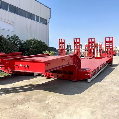 Semi-remolchio a letto basso con ponte a gooseneck staccabile per attrezzature pesanti e trasporti