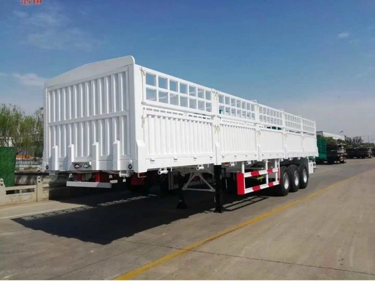3 assi 45FT 48FT 60ton Dropside Cargo Sidewall Semi-trailer per Light Duty Grade Side Wall Fence