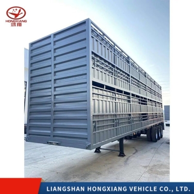 3 assi 45FT 48FT 60ton Dropside Cargo Sidewall Semi-trailer per Light Duty Grade Side Wall Fence