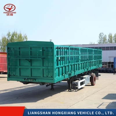 3 assi 45FT 48FT 60ton Dropside Cargo Sidewall Semi-trailer per Light Duty Grade Side Wall Fence