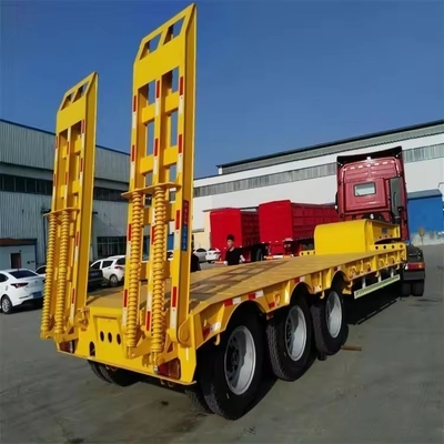 Camion a letto basso di 13 m 60 tonnellate semirimorchio Trasporto semirimorchio a letto basso 3 assi rimorchio a letto piatto