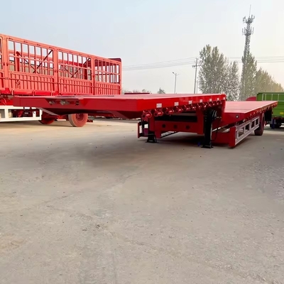 50 Tbeload Seven Bridge Tractor Trucks Flatbed Low Bed Semi-trailer con asse da 13 t