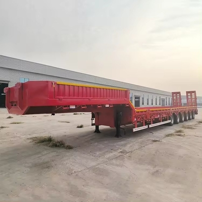 Semi-remorco a letto basso da 80 t con sospensione di tipo MacPherson e collo d'oca staccabile
