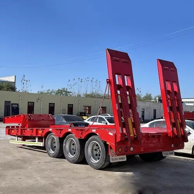 Semi-remorco a letto basso da 80 t con sospensione di tipo MacPherson e collo d'oca staccabile