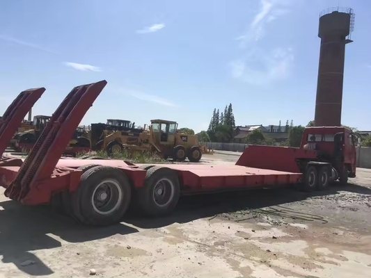3 assi 10m-15m Low Bed Trailer Pesante trattore Flatbed Semi-trailer per attrezzature pesanti