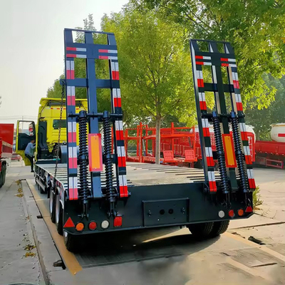 Pneumatico n. 12 Rilettante a tre assi a letto basso a doppio traino idraulico a letto basso semi-camion