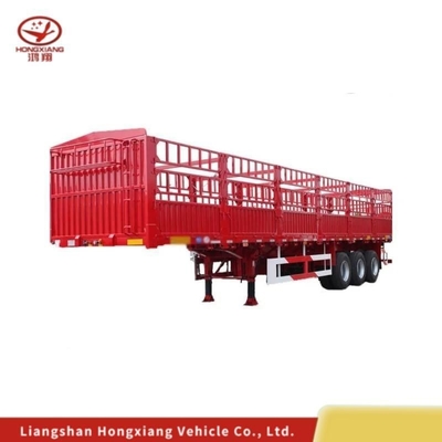 2 assi 60 tonnellate trasporto di animali pilastro recinzione carico camion recinzione rimorchio su misura
