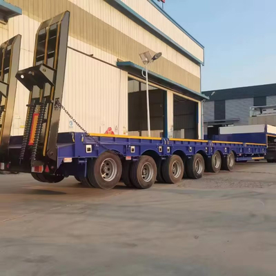 Leggio di atterraggio manuale 3 asse 40 FT semirimorchio a letto piatto per il trasporto pesante