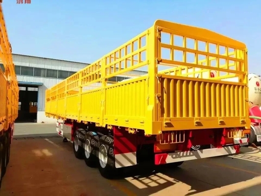 Trailers a piegatura laterale a tre assi per il trasporto di materiale di pietra di sabbia