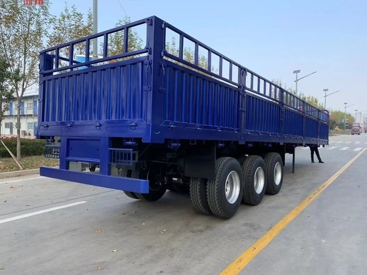 Trailers a piegatura laterale a tre assi per il trasporto di materiale di pietra di sabbia