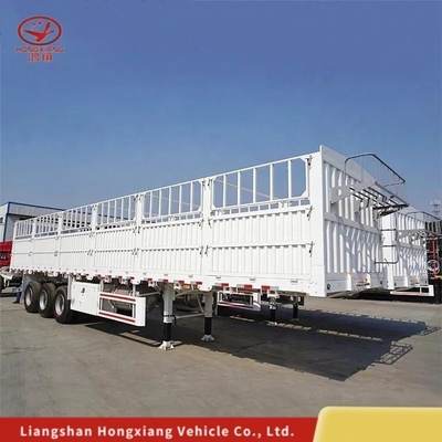 Trailers a piegatura laterale a tre assi per il trasporto di materiale di pietra di sabbia