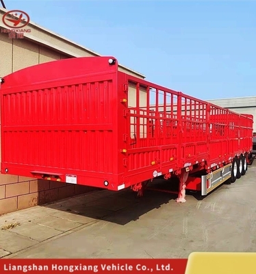 Trailers a piegatura laterale a tre assi per il trasporto di materiale di pietra di sabbia