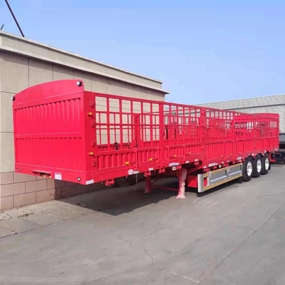 2 Assi di trasporto di bovini / cavalli Recinzione Cargo camion semirimorchio con auto-dumping