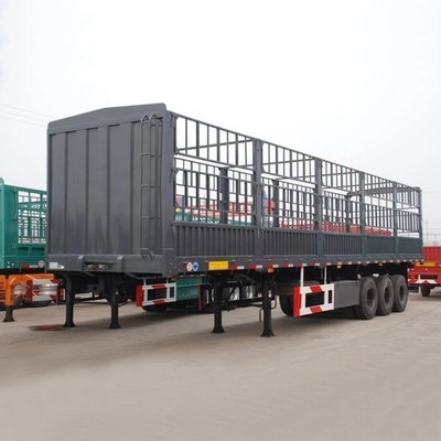 3 assi 50t Tri asse 50 tonnellate Fence Heavy Duty Semi-trailer Stack Semitrailer con 1