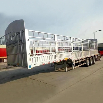 3 assi 50t Tri asse 50 tonnellate Fence Heavy Duty Semi-trailer Stack Semitrailer con 1