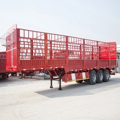 3 assi 50t Tri asse 50 tonnellate Fence Heavy Duty Semi-trailer Stack Semitrailer con 1