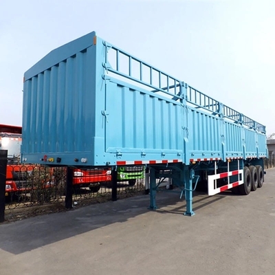Camioni di colore verde Semi-Tailer 60t Stack Fence Cargo Semi-Trailer Asse numero 2.3.4