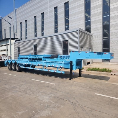 3 4 assi Contenitore a letto piatto a piatto piatto con semirimorchio per camion da 80 tonnellate