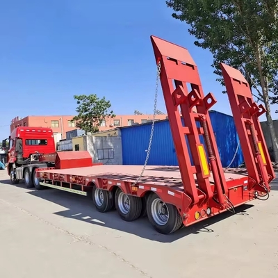 Semi-remorco lowboy da 13 tonnellate con Dolly 3 4 5 axle semi-remorco da 80 tonnellate in acciaio