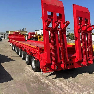 Semi-remorco lowboy da 13 tonnellate con Dolly 3 4 5 axle semi-remorco da 80 tonnellate in acciaio