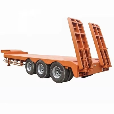 Scala meccanica Tri assi rimorchio piatto rimorchio lowboy per il trasporto di macchine 1