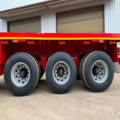 Scala meccanica Tri assi rimorchio piatto rimorchio lowboy per il trasporto di macchine 1