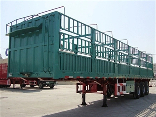 40FT 3 assi Flatbed Truck Fence Semi-trailer con 8.12.16 Numero pneumatico e tipo di furgone