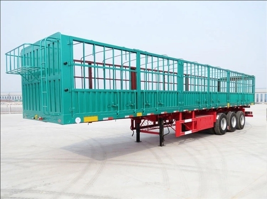 40FT 3 assi Flatbed Truck Fence Semi-trailer con 8.12.16 Numero pneumatico e tipo di furgone