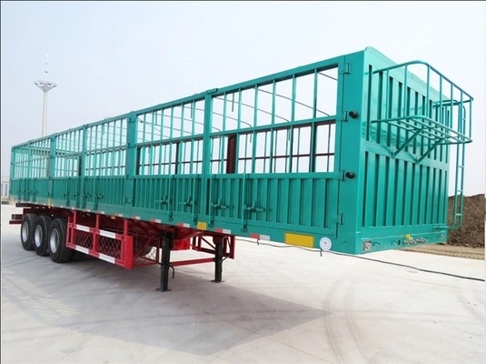 40FT 3 assi Flatbed Truck Fence Semi-trailer con 8.12.16 Numero pneumatico e tipo di furgone