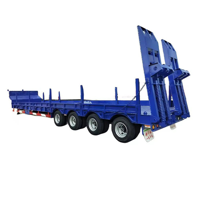 Pesante 3 assi 4 asse 60 80 tonnellate Gooseneck Low Loader Low Bed Lowboy Truck Semi-remorco