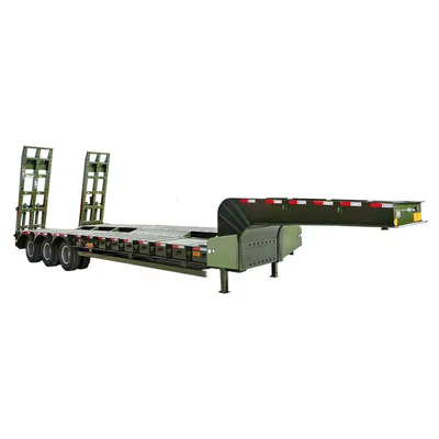 Pesante 3 assi 4 asse 60 80 tonnellate Gooseneck Low Loader Low Bed Lowboy Truck Semi-remorco