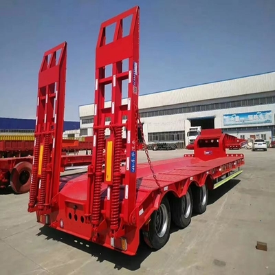 Personalizzazione 3 assi 80t Lowbed Lowboy Low Flatbed Loader Drop Deck Trailer Tread 1820mm