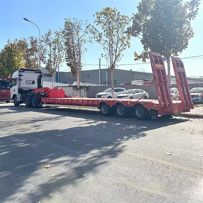 Leggio di atterraggio manuale 5 asse 80 tonnellate rimorchio a carico basso per trasportare escavatore gru