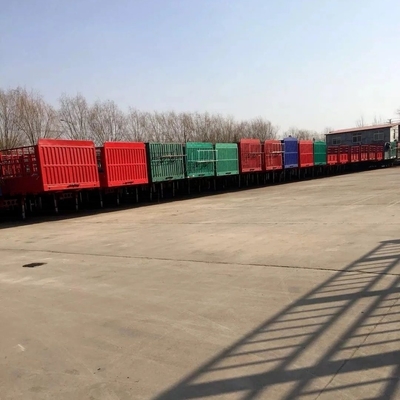 Acciaio 3 asse recinzione laterale alta stock vivo trasporto di bestiame semirimorchio 40t 60 tonnellate
