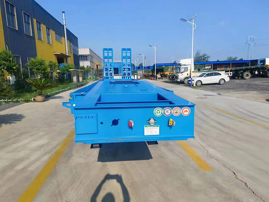 40 FT Piatto Mezzo letto basso caricatore di gancio Tavolo di trasporto rimorchio con battistrada 1820mm piatto