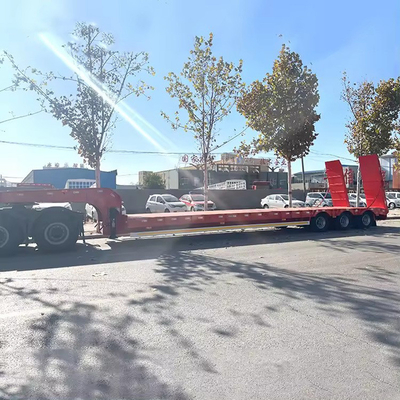 40 FT Piatto Mezzo letto basso caricatore di gancio Tavolo di trasporto rimorchio con battistrada 1820mm piatto