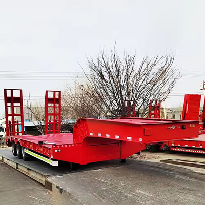 40 FT Piatto Mezzo letto basso caricatore di gancio Tavolo di trasporto rimorchio con battistrada 1820mm piatto