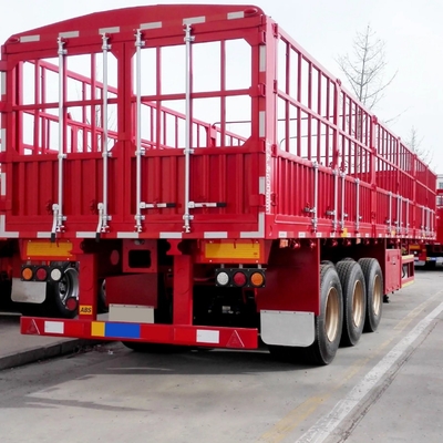 Fence di carico a 3 assi, rimorchio a parete laterale con capacità di carico di 30 tonnellate, 40 tonnellate e 60 tonnellate